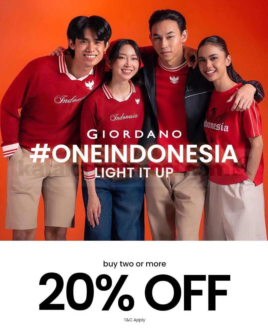Giordano: Diskon 20% Koleksi #OneIndonesia, Beli 2 Hemat!