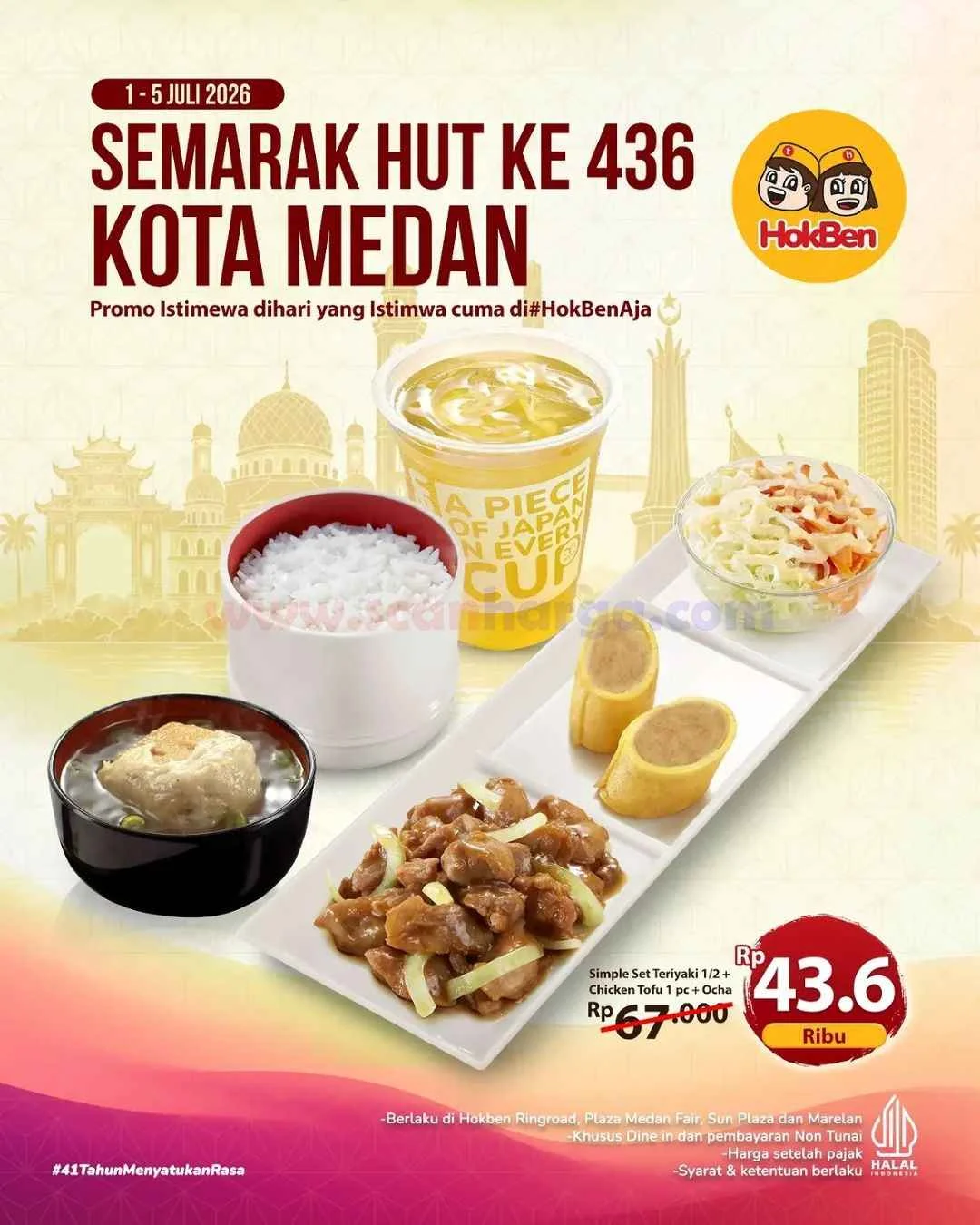 HokBen Medan Hadirkan Promo Spesial HUT Kota, Paket Hemat Mulai Rp 43 Ribu