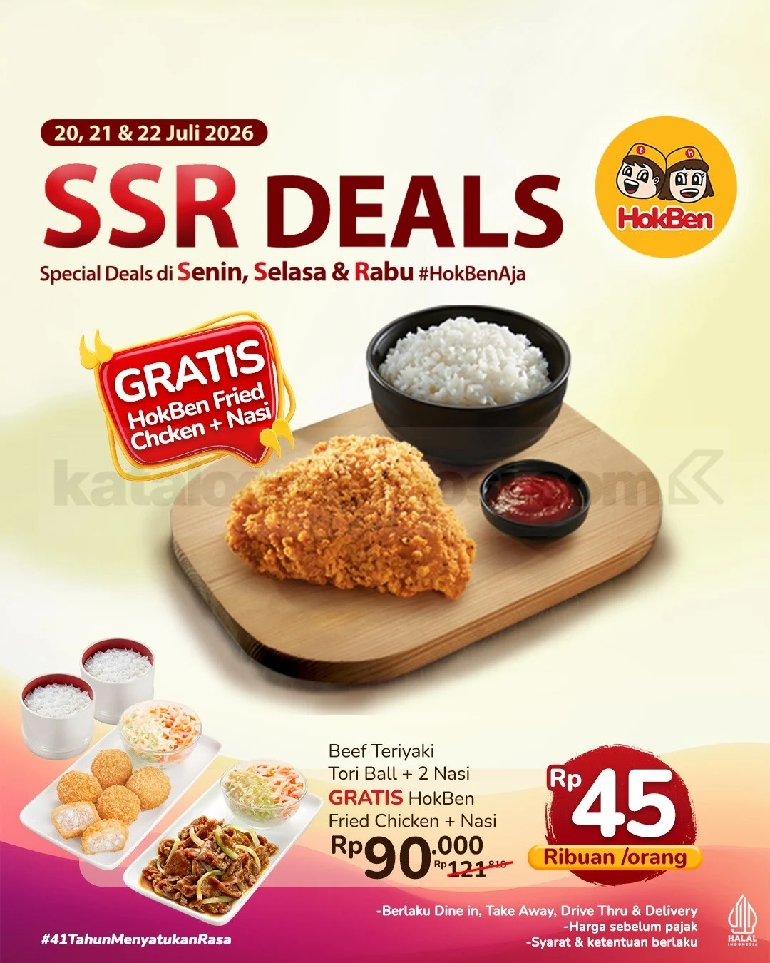 HokBen Tawarkan Paket Hemat Mulai Rp41 Ribu & Bonus Menarik