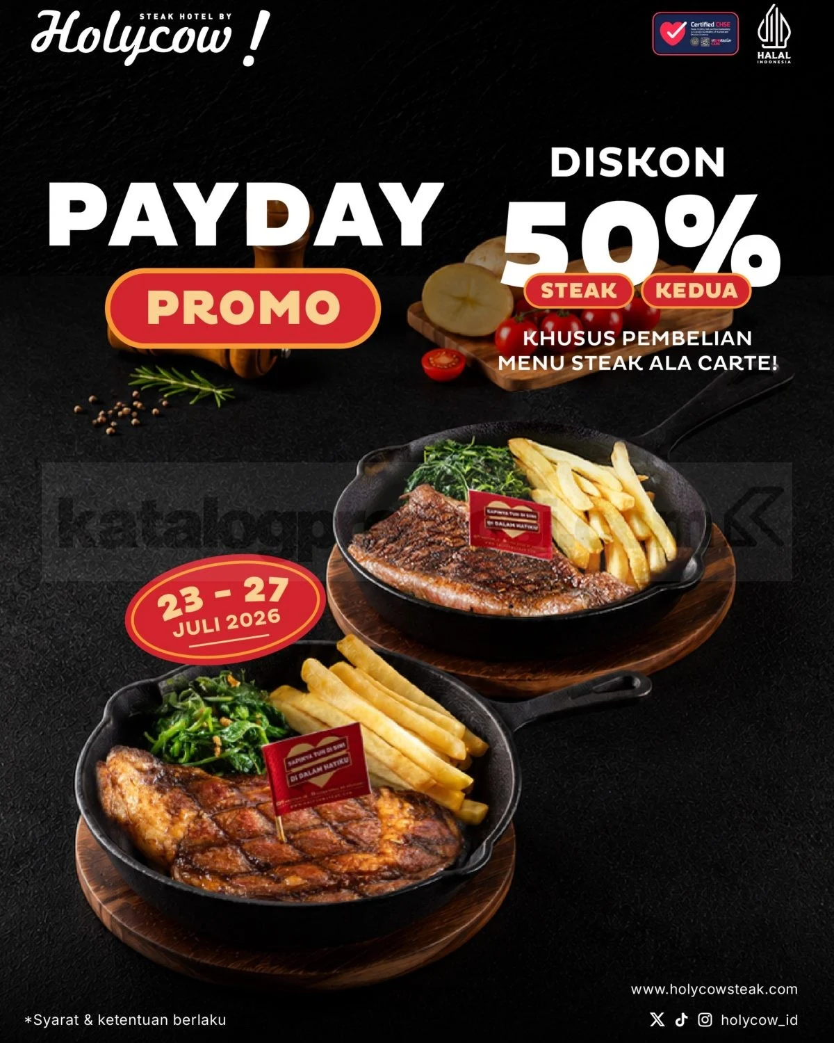 HOLYCOW! Payday: Steak Kedua Diskon 50%