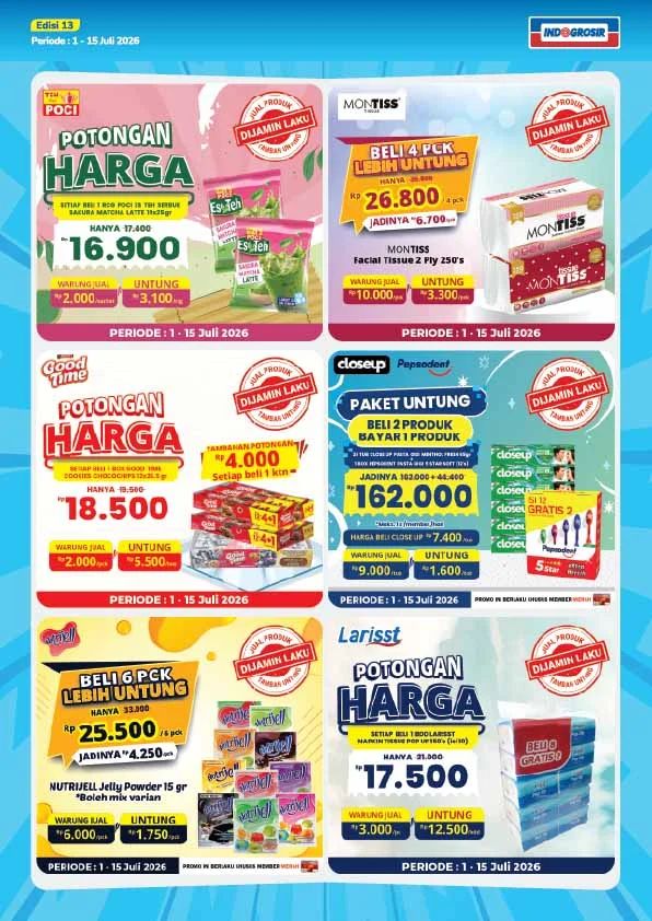 Indogrosir: Promo Heboh 1-15 Juli 2026 untuk Bisnis Anda