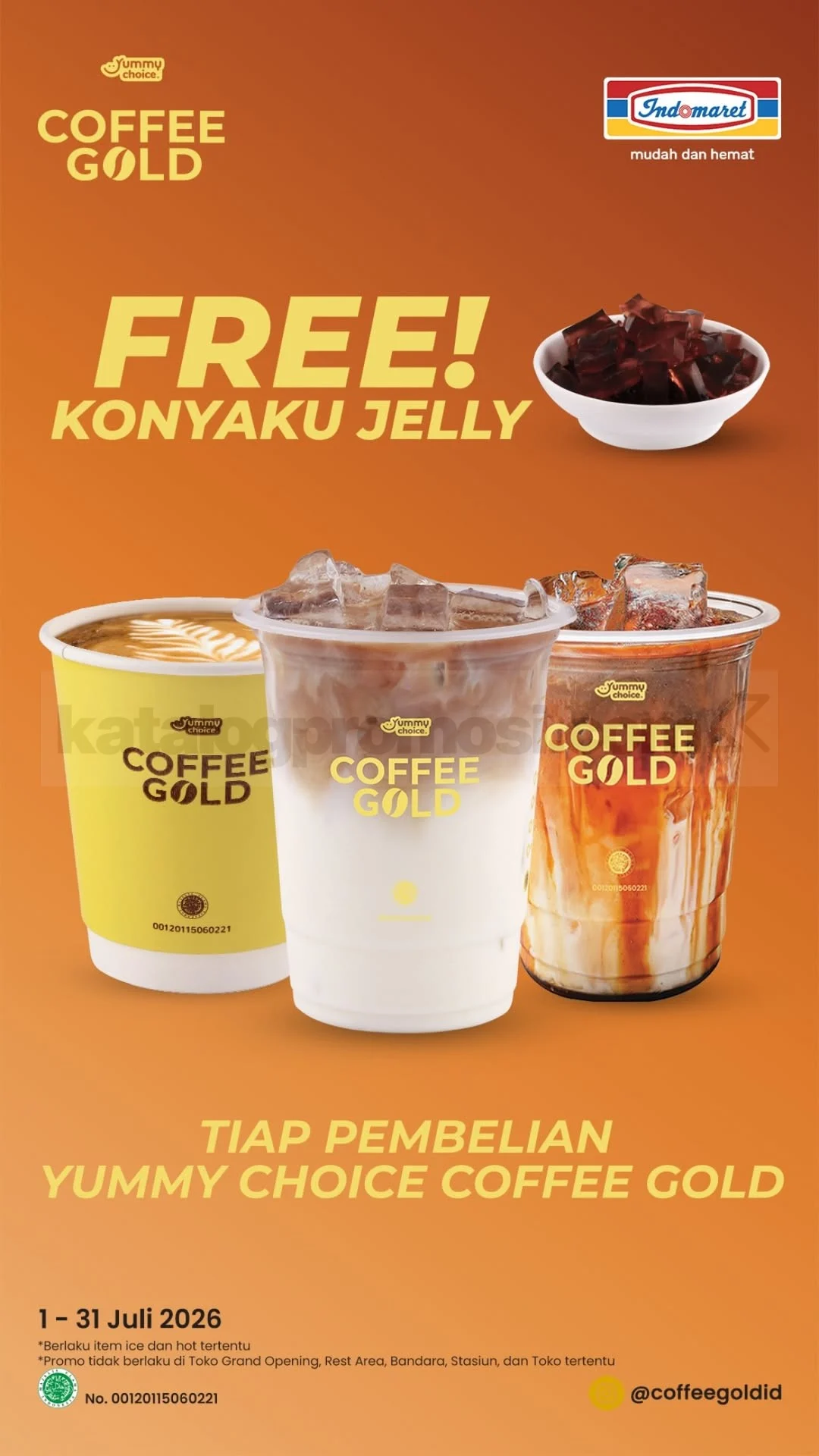 Indomaret: Coffee Gold Gratis Konyaku Jelly Juli 2026