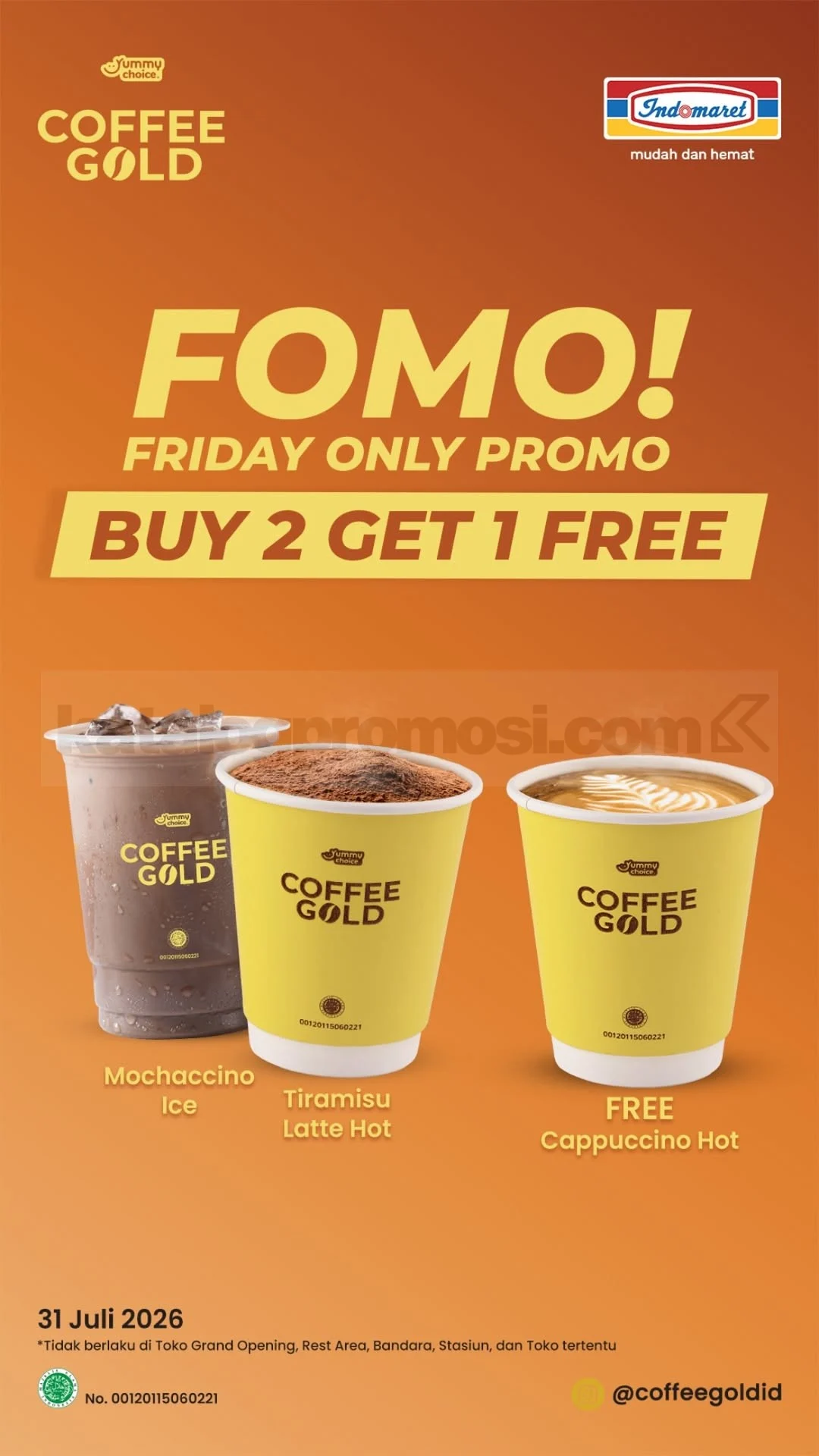 Indomaret Coffee Gold: Promo FOMO Friday Beli 2 Gratis 1!