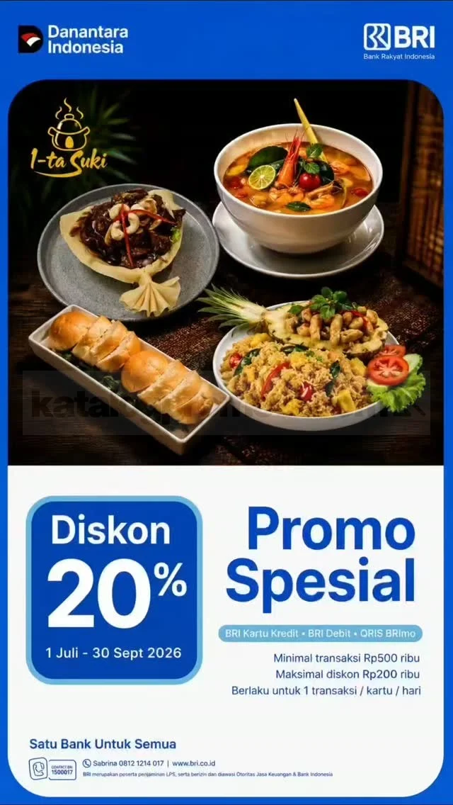 Itasuki Resto & BRI: Diskon 20% untuk Santap Hemat Hingga September 2026