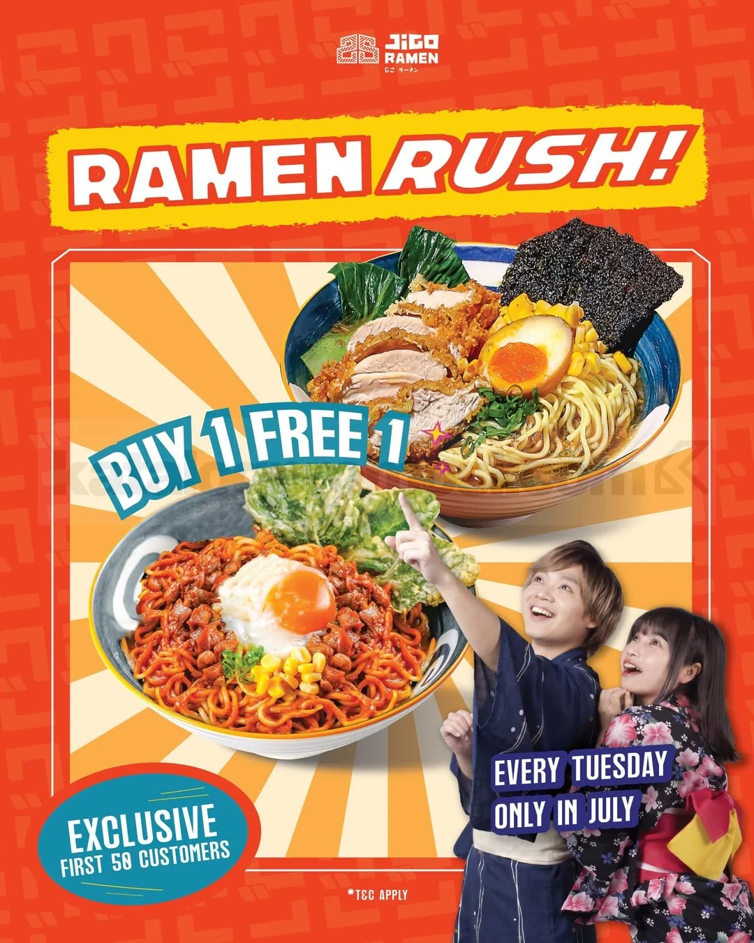 Jigo Ramen: Beli 1 Gratis 1 Tiap Selasa Juli 2026