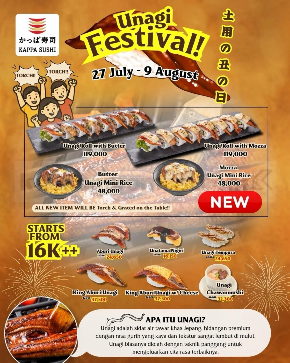 Kappa Sushi Gelar Unagi Festival, Diskon 15% & Menu Baru!