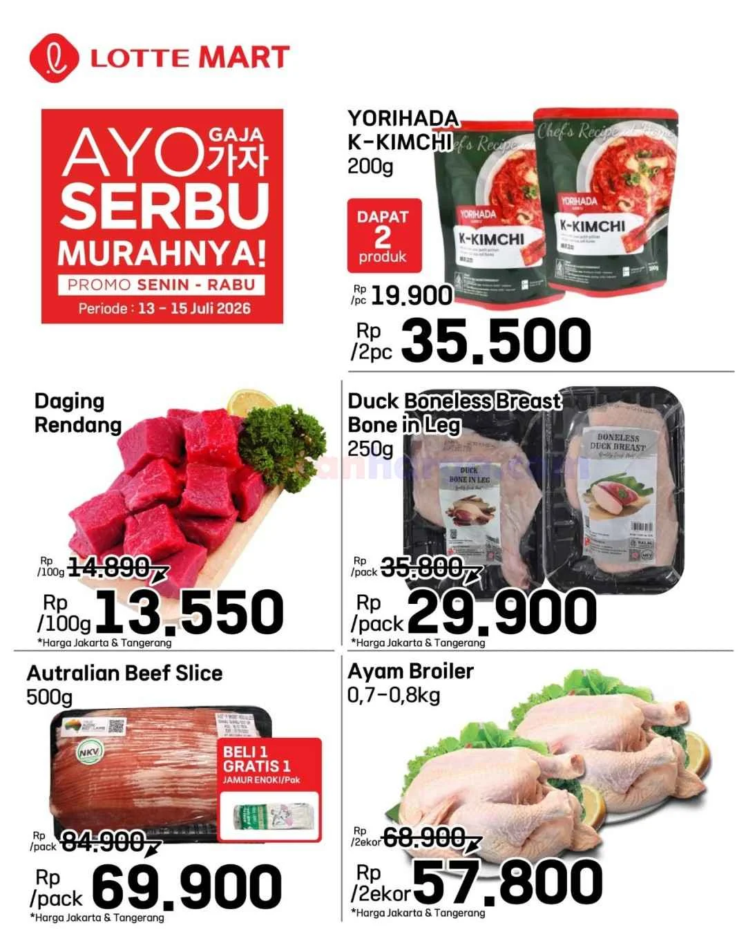 LOTTEMART SERBU: Promo Weekday Hemat 13-15 Juli 2026