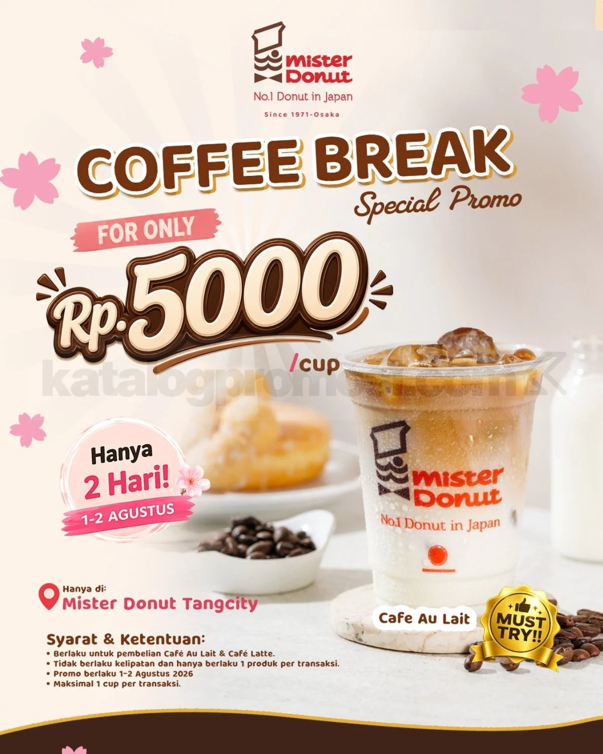 Mister Donut Tawarkan Kopi Rp 5.000: Promo Singkat di Tangcity!