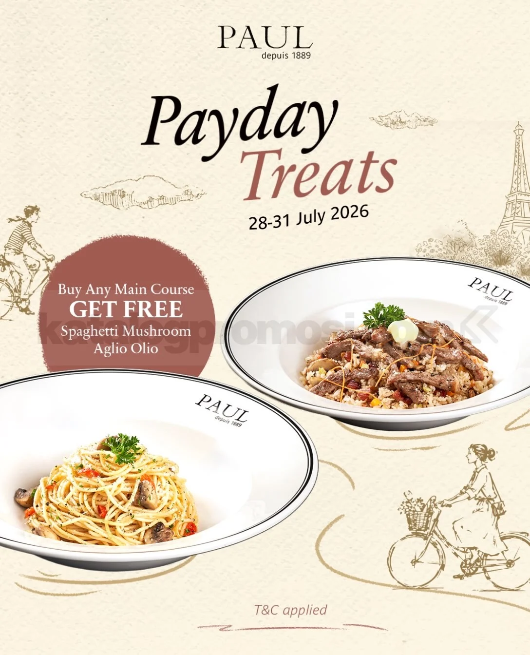 PAUL Tawarkan Promo Payday Treats: Gratis Spaghetti Aglio Olio