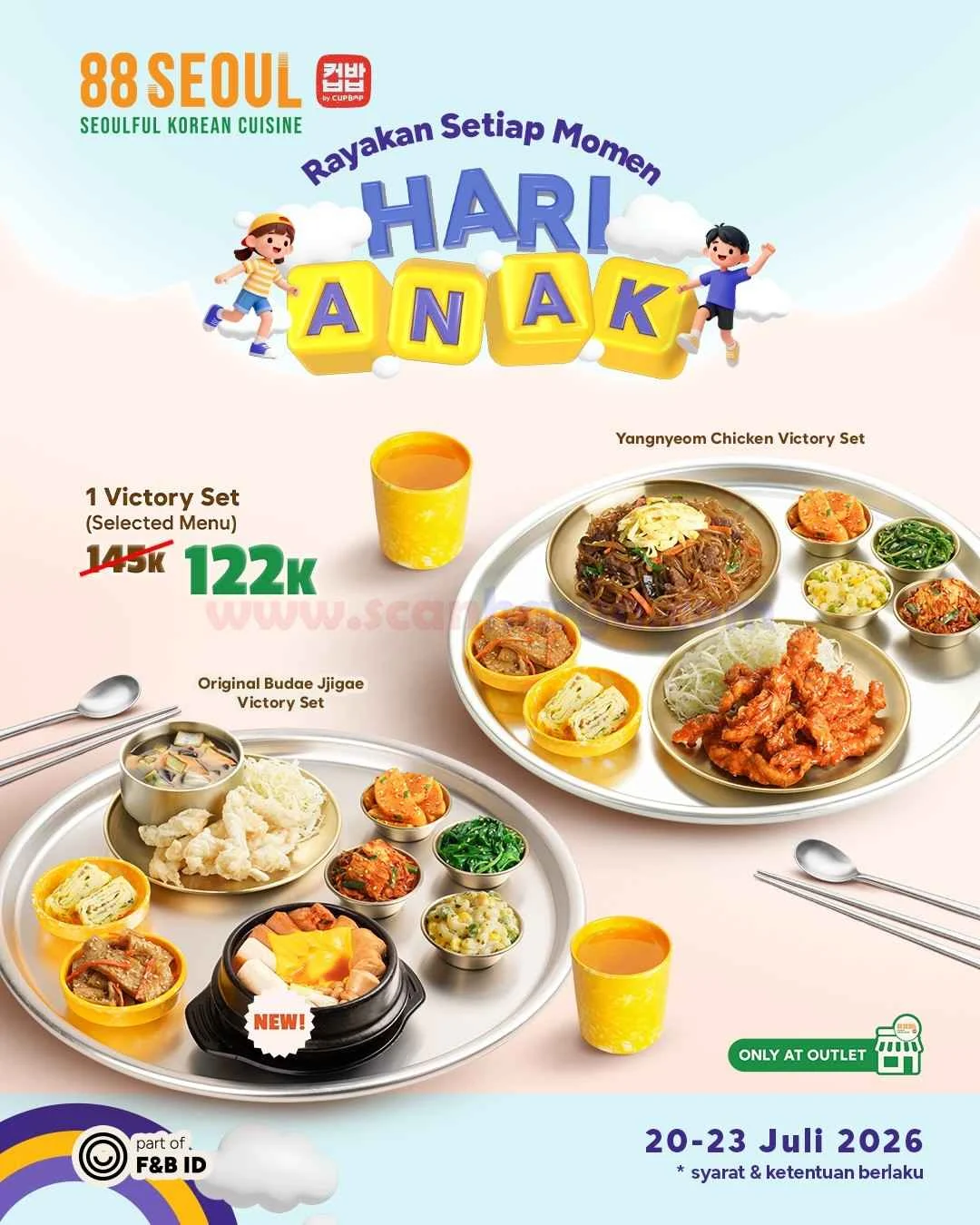 Promo 88 Seoul: Victory Set Hemat di Hari Anak Rp 122.000