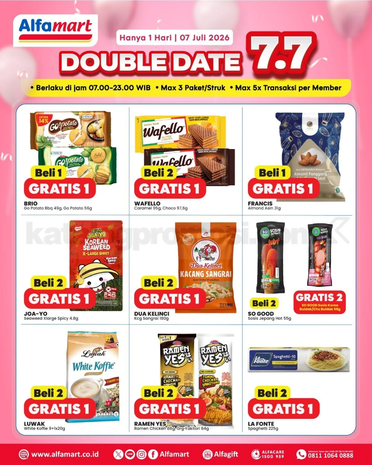 Promo Alfamart 7.7 Double Date: Borong Produk Favorit, Gratis Ongkir!