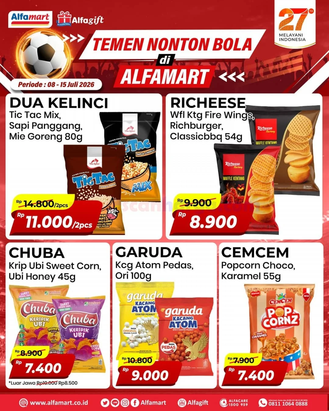 Promo Alfamart Teman Nonton Bola 8-15 Juli 2026: Hemat Camilan & Minuman!