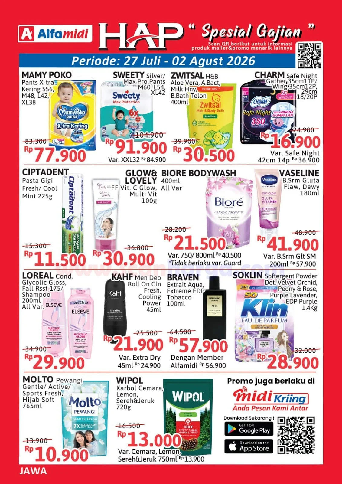 Promo Alfamidi HAP: Hemat Awal Pekan 27 Juli - 2 Agustus 2026