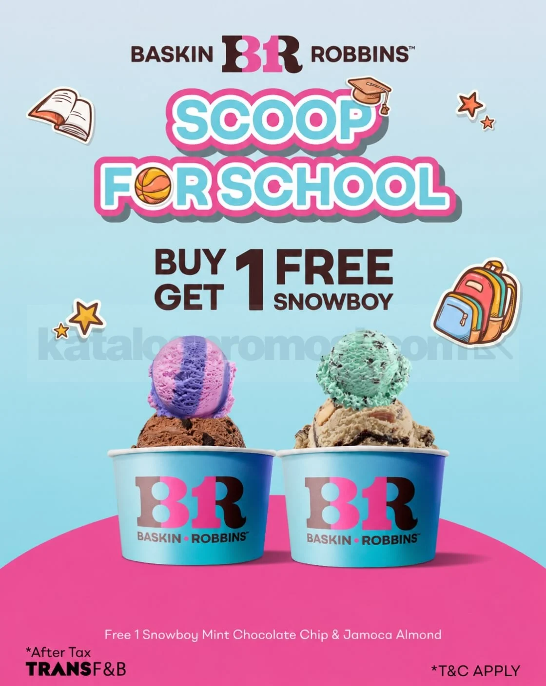 Promo Baskin Robbins: Beli 1 Gratis 1 Snowboy Spesial Kembali ke Sekolah