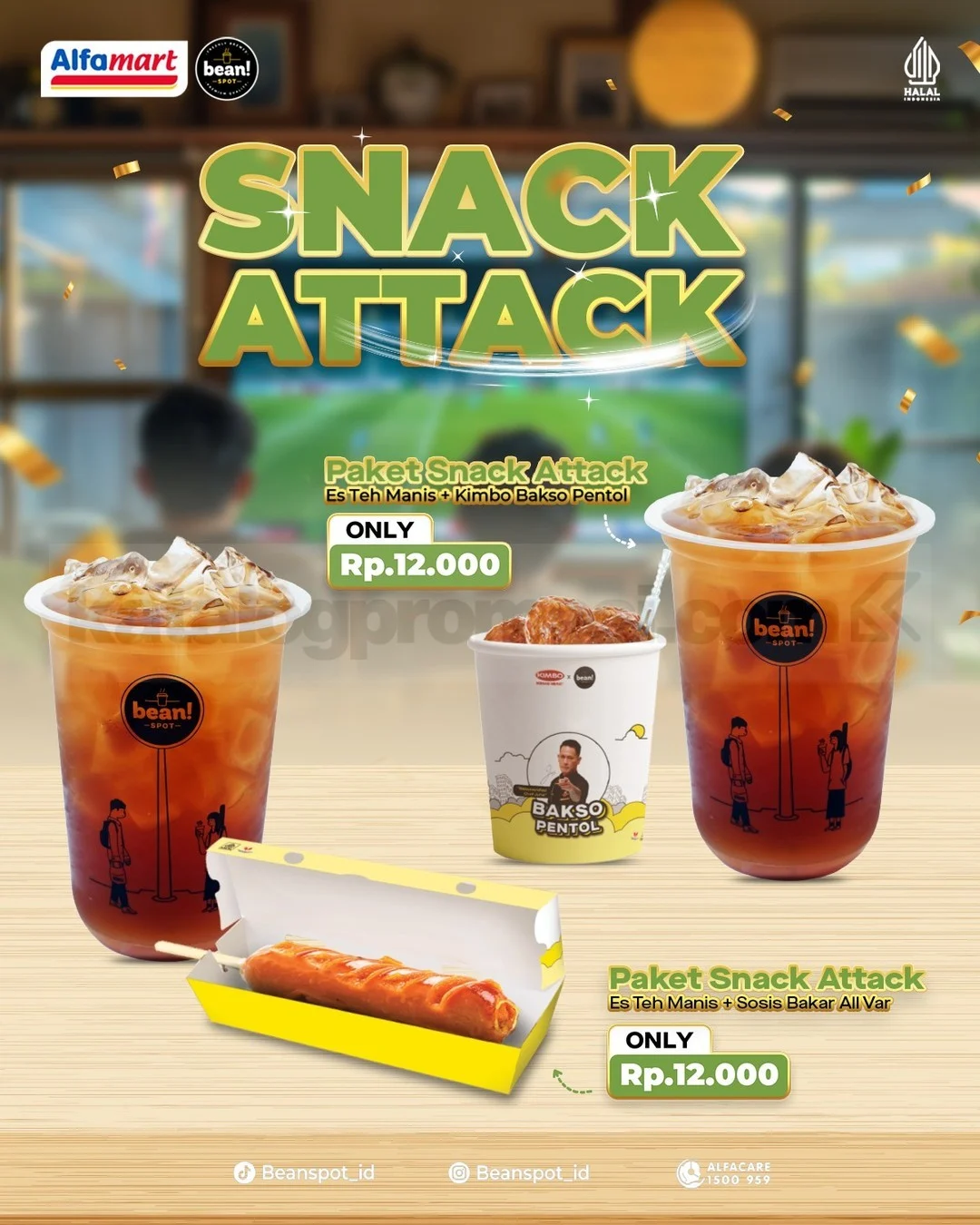 Promo Bean Spot: Snack & Es Teh Hemat Cuma Rp 12 Ribu!