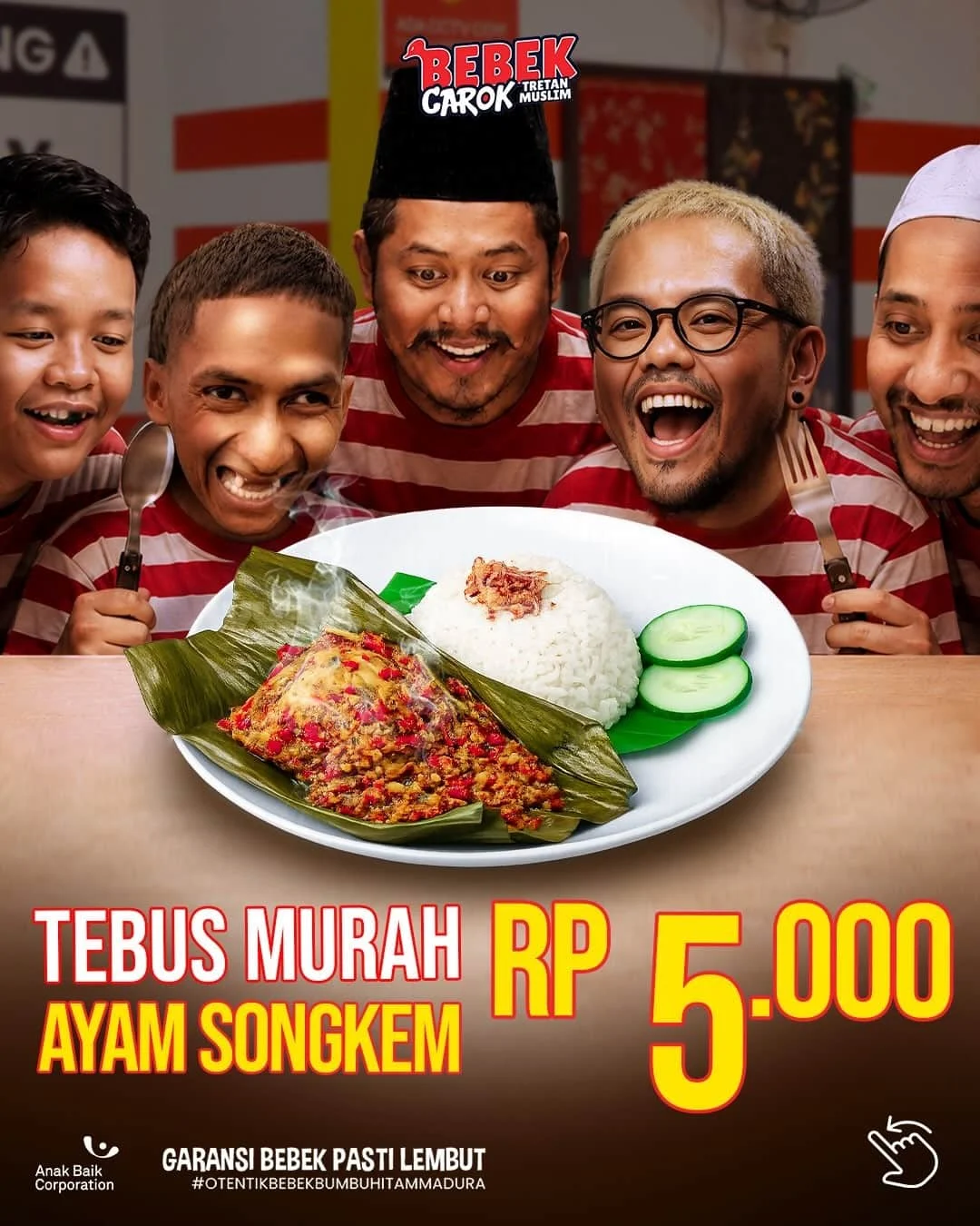 Promo Bebek Carok: Ayam Songkem Rp 5 Ribu, Syarat Min. Rp 50 Ribu