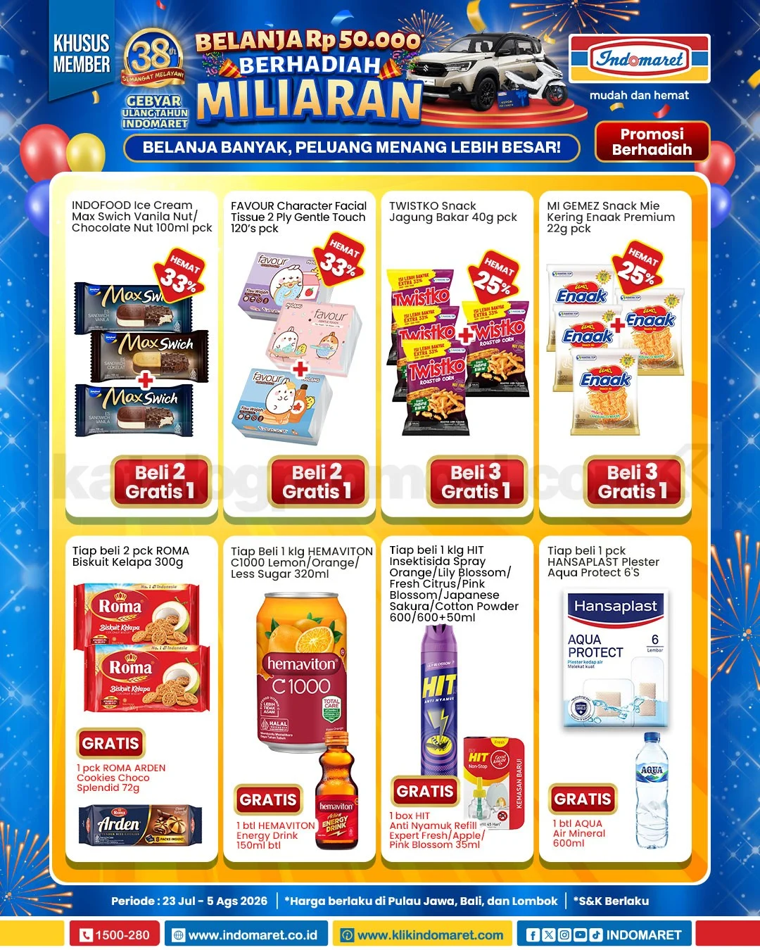 Promo Berhadiah Indomaret: Untung Belanja 23 Juli - 5 Agustus 2026