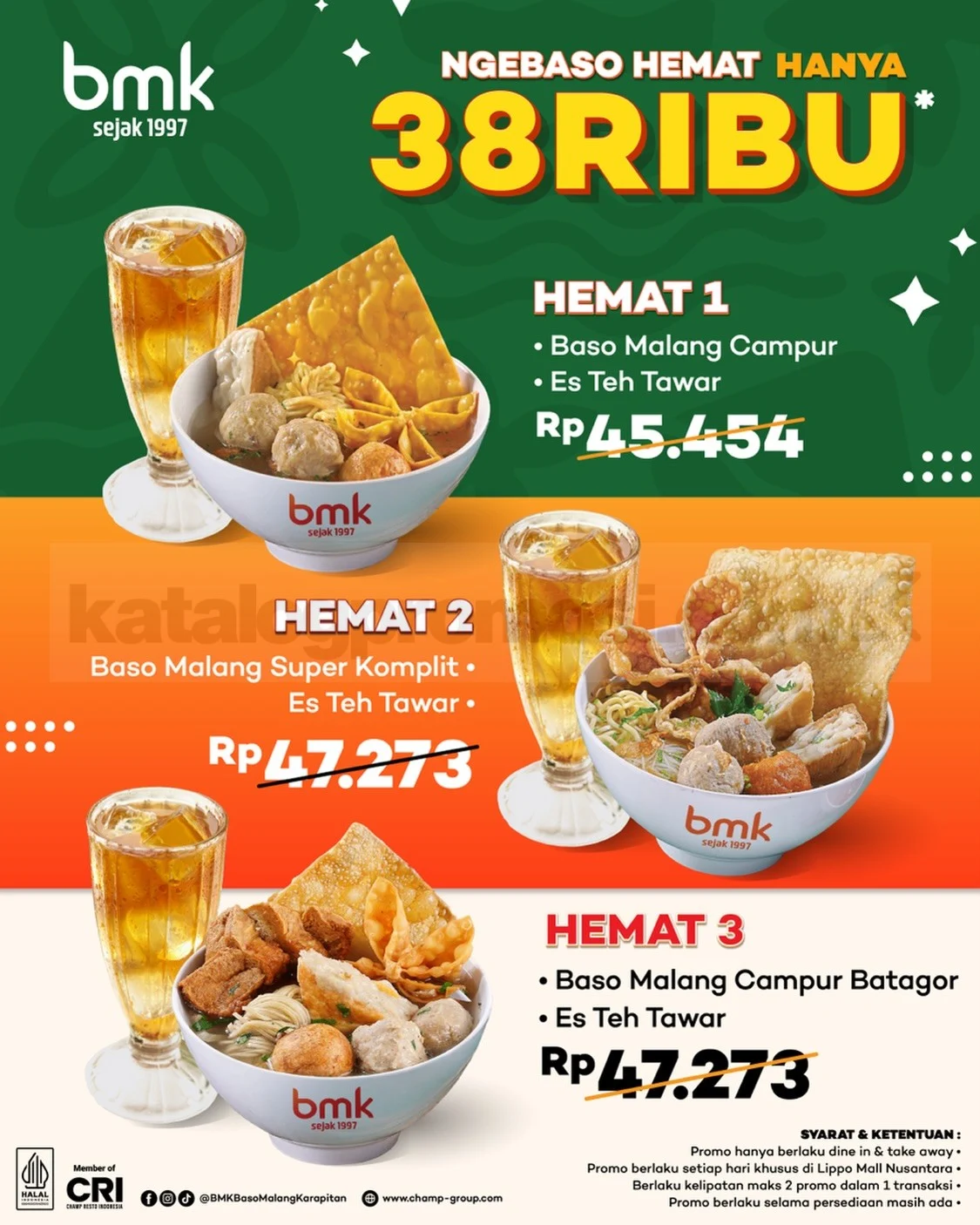 Promo BMK Lippo Mall Nusantara: Baso Hemat Rp. 38.000!