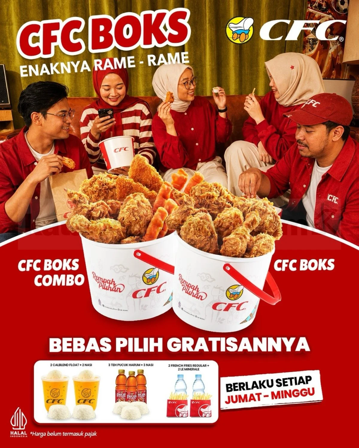 Promo CFC Boks: Pilih Bonus Gratis Akhir Pekan!