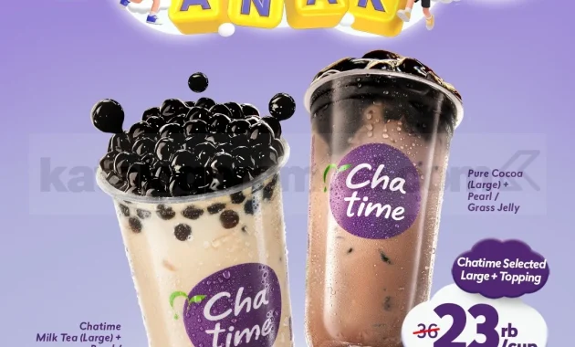 promo chatime nikmati minuman large topping hanya rp 23 000
