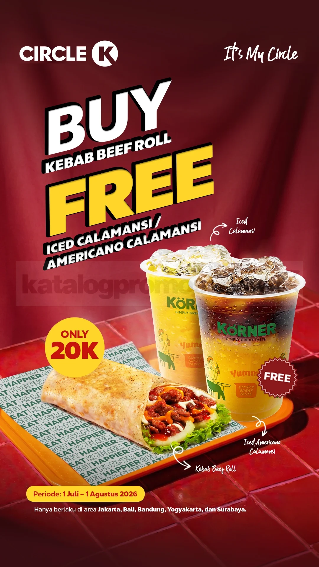 Promo Circle K: Kebab & Minuman Hanya Rp 20.000!
