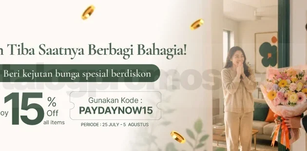 promo floweradvisor diskon 15 spesial gajian juli agustus 2026