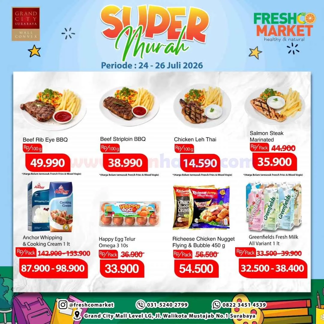 Promo Freshco Market: Super Murah 24-26 Juli 2026