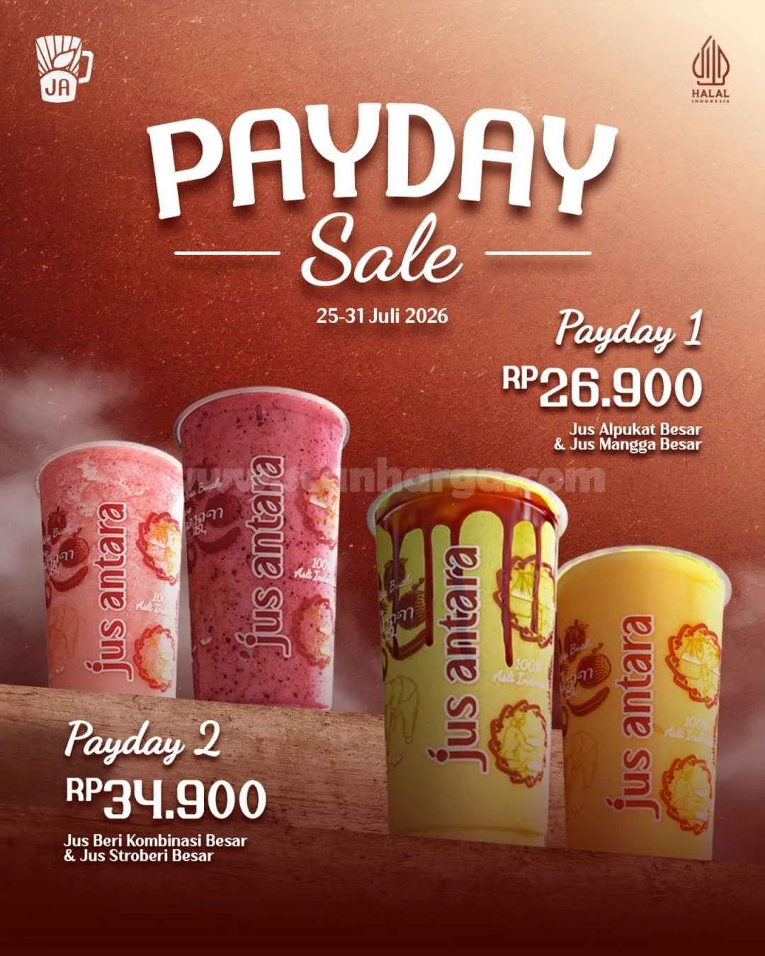 Promo Gajian Jus Antara: Beli 2 Jus Mulai Rp 26.900!