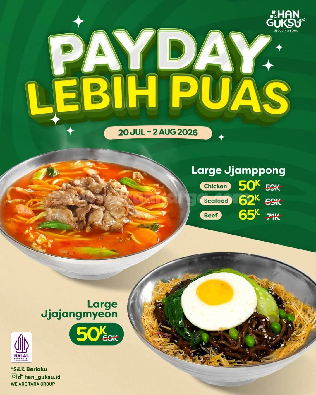 Promo Han Guksu PayDay: Paket Puas Mulai Rp 50.000