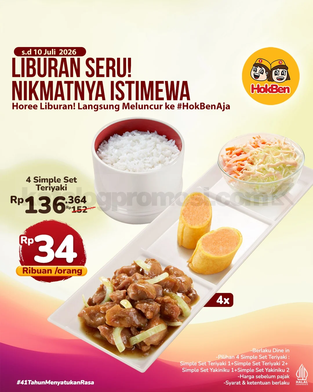 Promo HokBen: Liburan Sekolah Makin Seru, Menu Favorit Mulai Rp 22 Ribu!