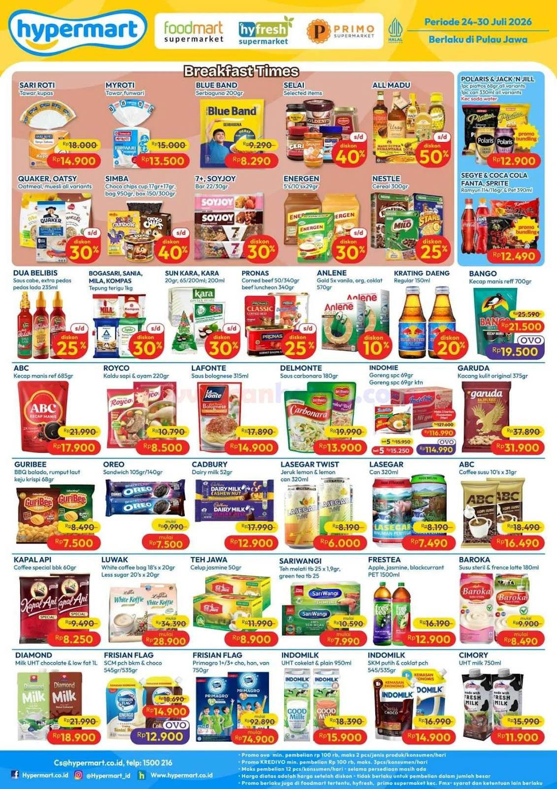 Promo Hypermart Weekday 28-30 Juli 2026: Banjir Diskon Kebutuhan Harian