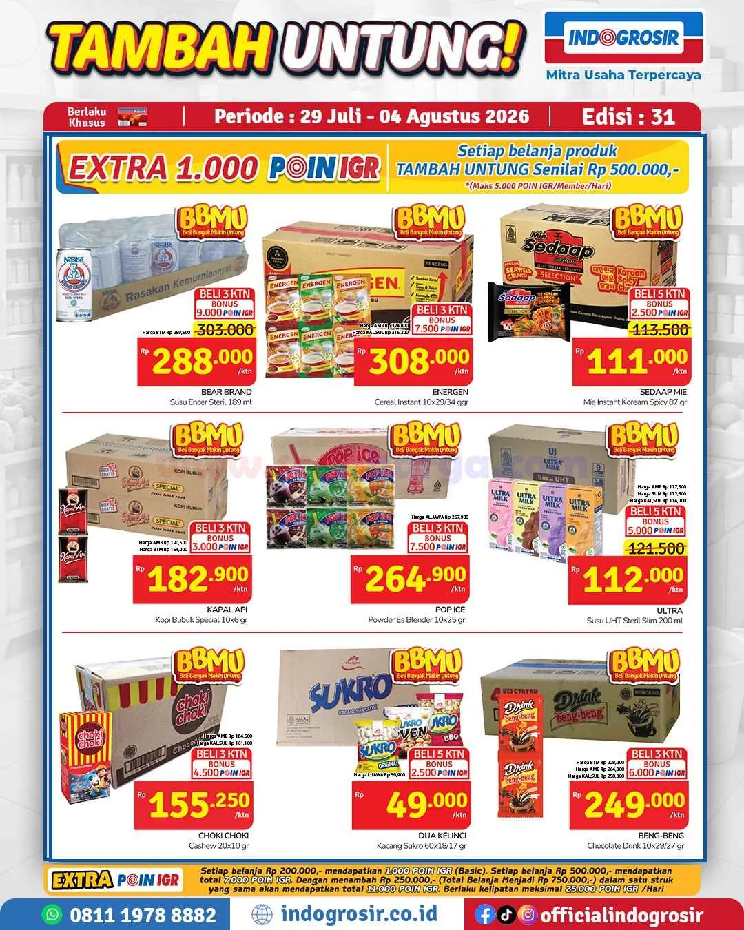 Promo IndoGrosir: Tambah Untung 29 Juli - 4 Agustus 2026