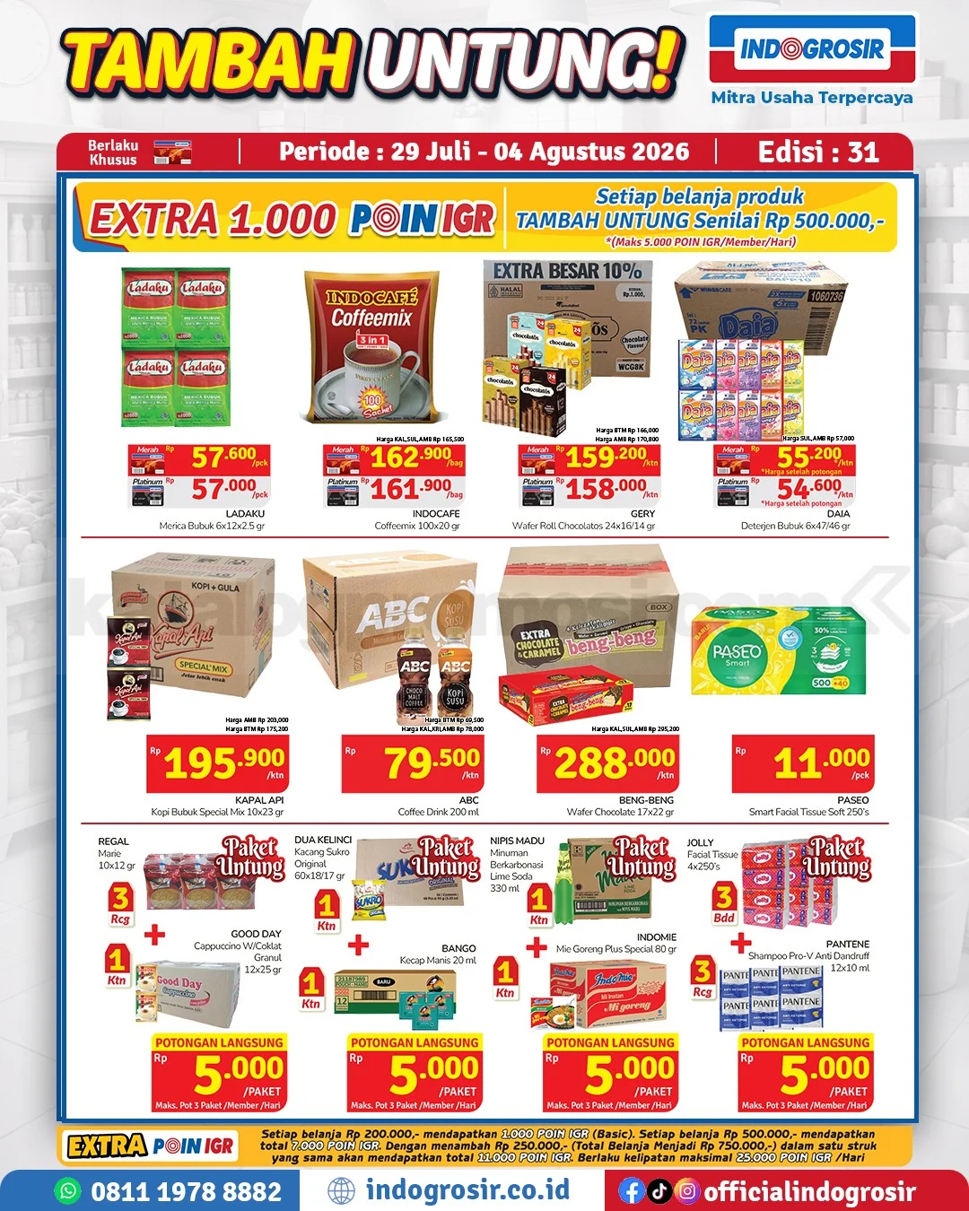 Promo Indogrosir: Tambah Untung, Belanja Hemat 29 Juli - 4 Agustus 2026
