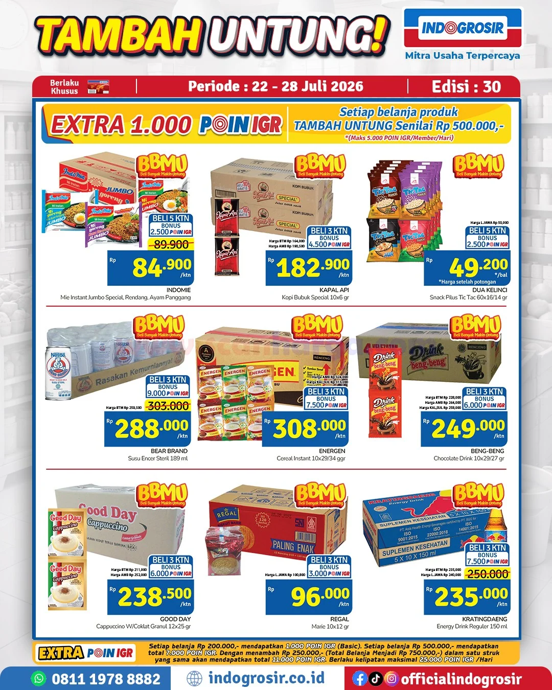 Promo Indogrosir: Untung Berlipat 22-28 Juli 2026!