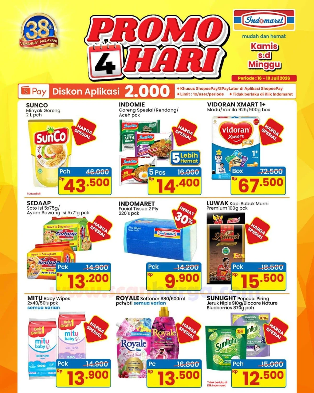 Promo Indomaret 4 Hari: Diskon Heboh 16-19 Juli 2026
