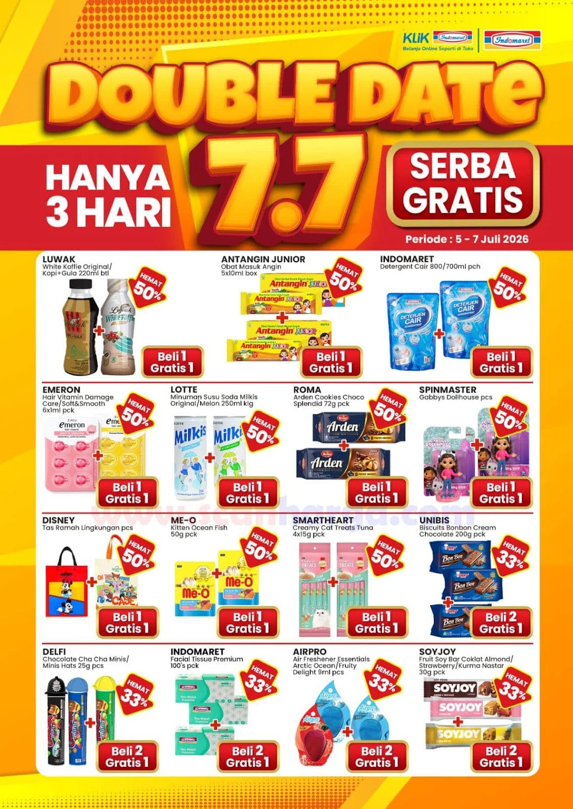 Promo Indomaret 7.7: Beli 1 Gratis 1 Serentak 3 Hari!