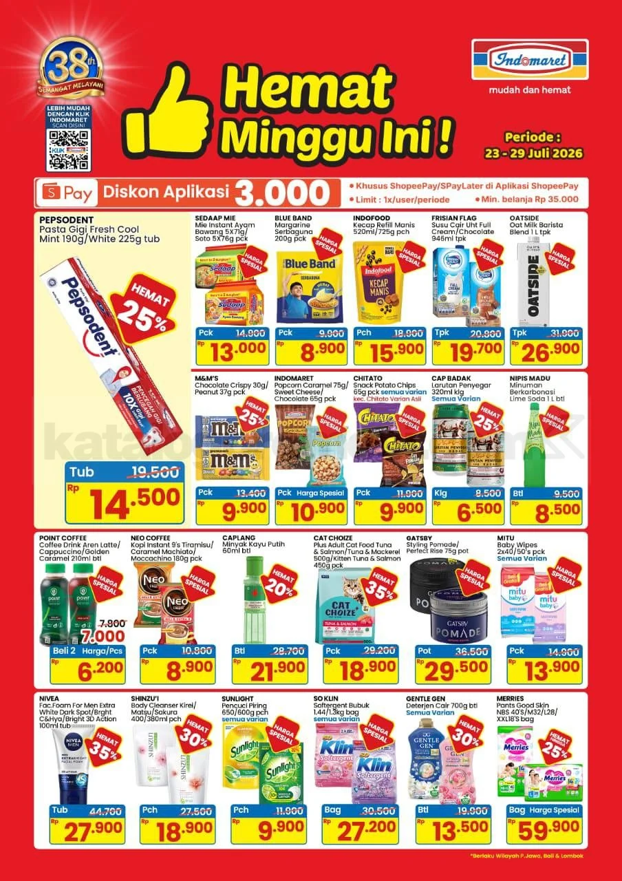 Promo Indomaret: Hemat Penuh, Belanja Untung 23-29 Juli 2026