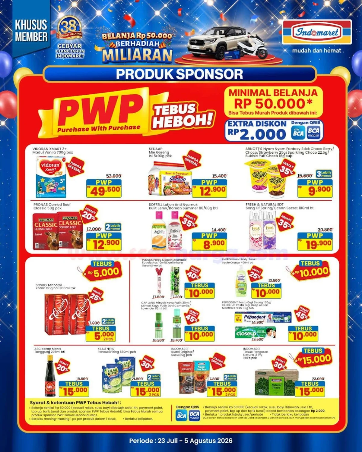 Promo Indomaret Tebus PWP: Hemat 23 Juli - 5 Agustus 2026