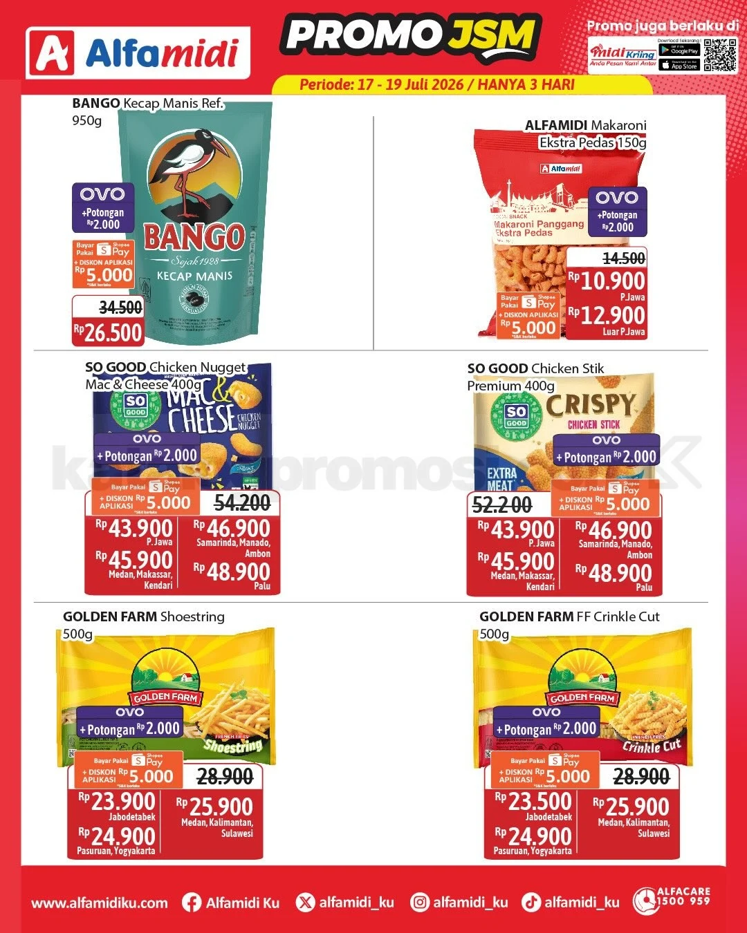 Promo JSM Alfamidi 17-19 Juli 2026: Belanja Hemat Akhir Pekan