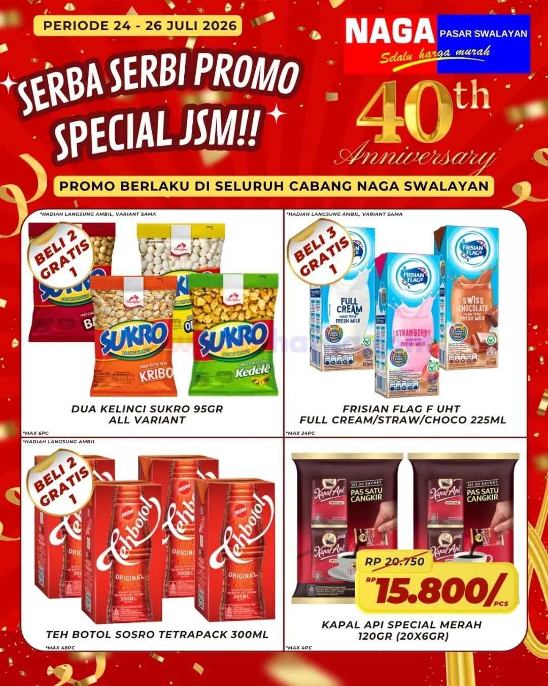 Promo JSM Naga Swalayan: Belanja Hemat Akhir Pekan 24-26 Juli 2026
