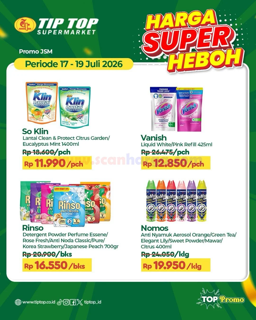 Promo JSM TIPTOP: Diskon Heboh Akhir Pekan 17-19 Juli 2026!