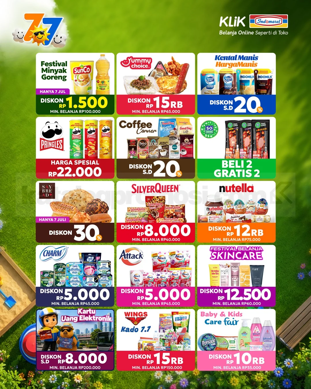 Promo Klik Indomaret 7.7: Diskon Gede & Gratis Ongkir!