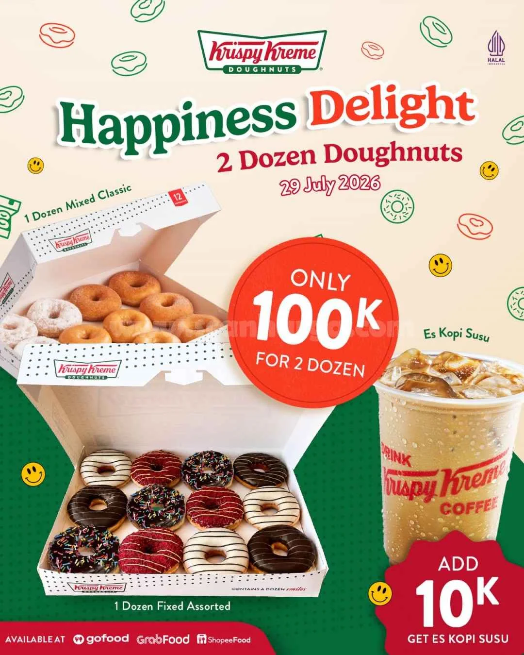 Promo Krispy Kreme: 2 Lusin Donat Rp100 Ribu, Berlaku 3 Juni