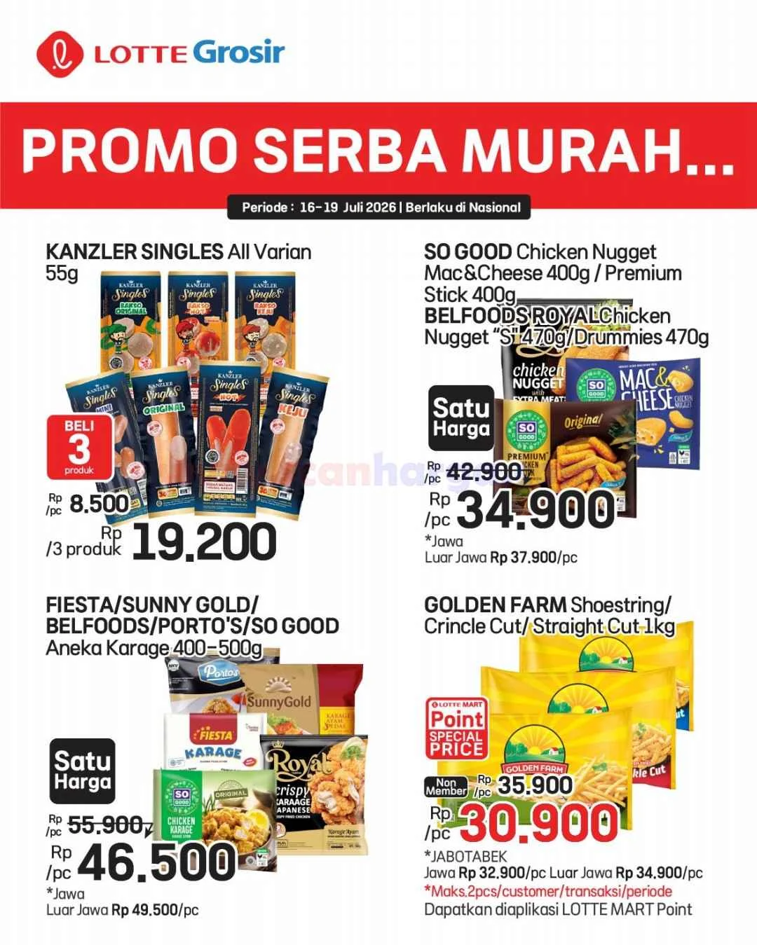 Promo Lotte Grosir Akhir Pekan 16-19 Juli 2026: Belanja Hemat Serba Murah!