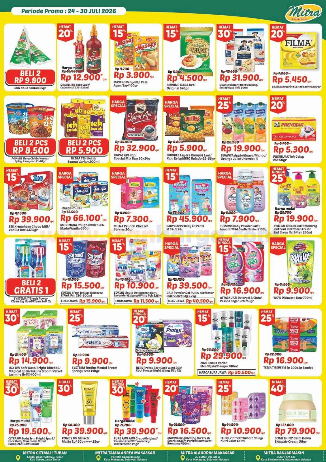 Promo Mitra Diskon Swalayan: Banjir Diskon 24-30 Juli 2026!