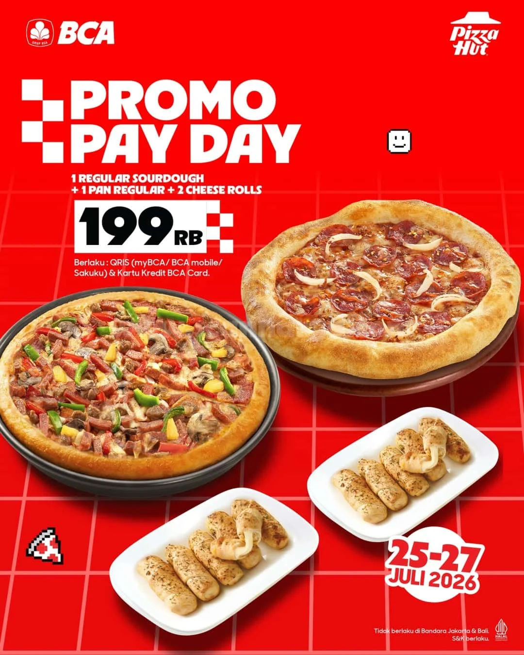 Promo Pizza Hut BCA Payday: Paket Hemat Rp 199.000 untuk Gajian Seru