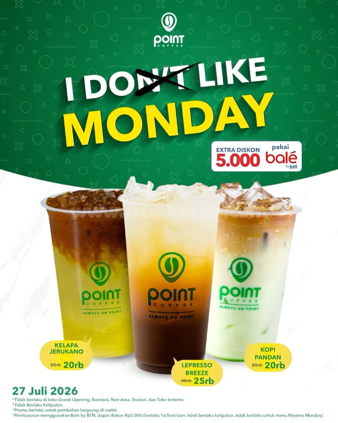 Promo Point Coffee I Do Like Monday: Kopi Nikmat, Harga Hemat!