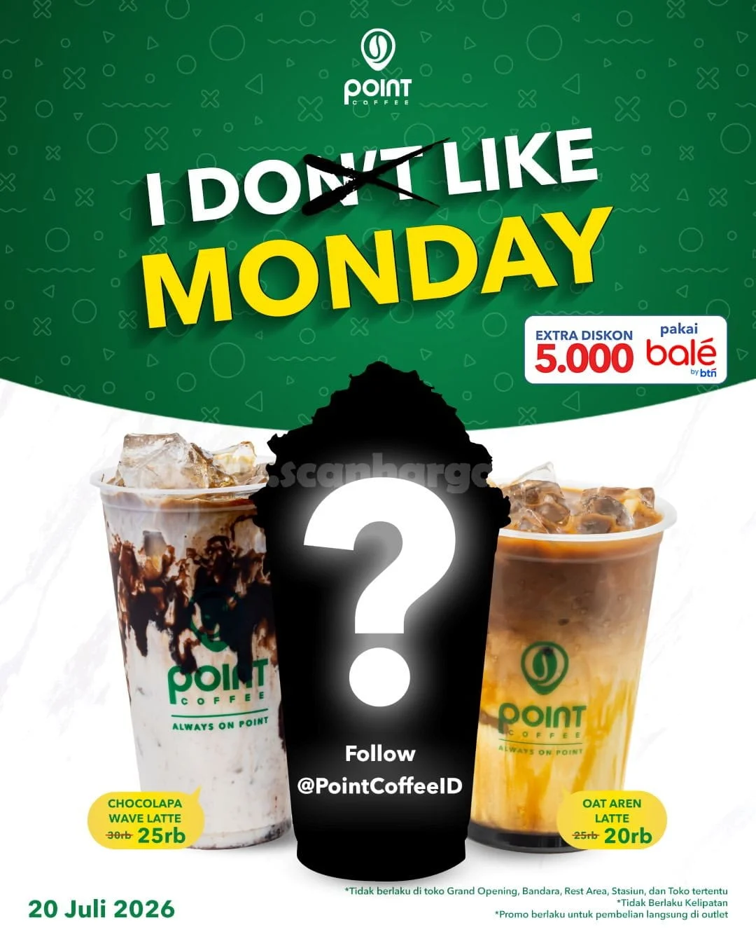 Promo Point Coffee: Nikmati Oat Aren Latte & Cocolapa Wave Rp 20RB!