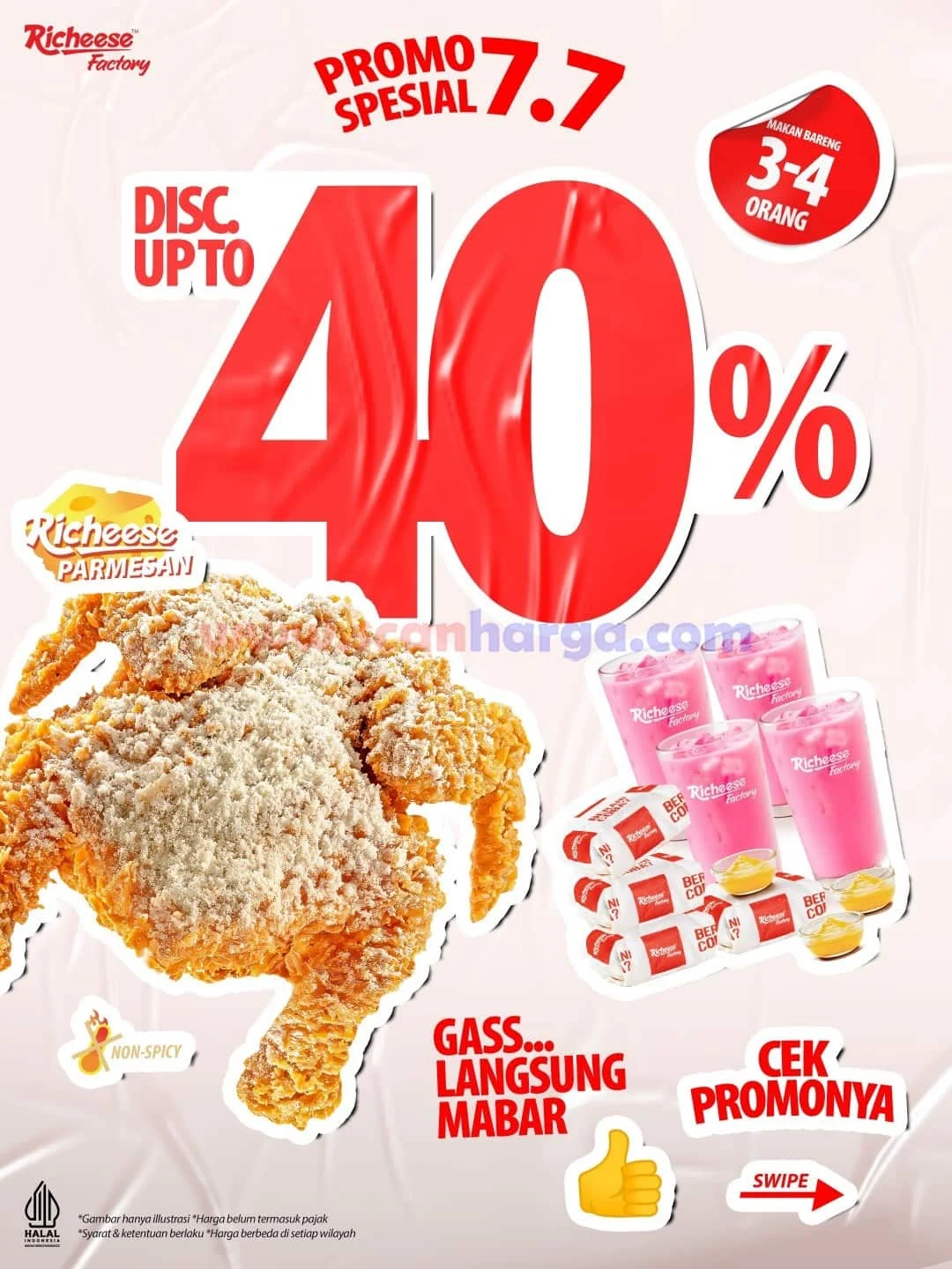 Promo Richeese Factory 7.7: Diskon 40% Combo Whole Chicken