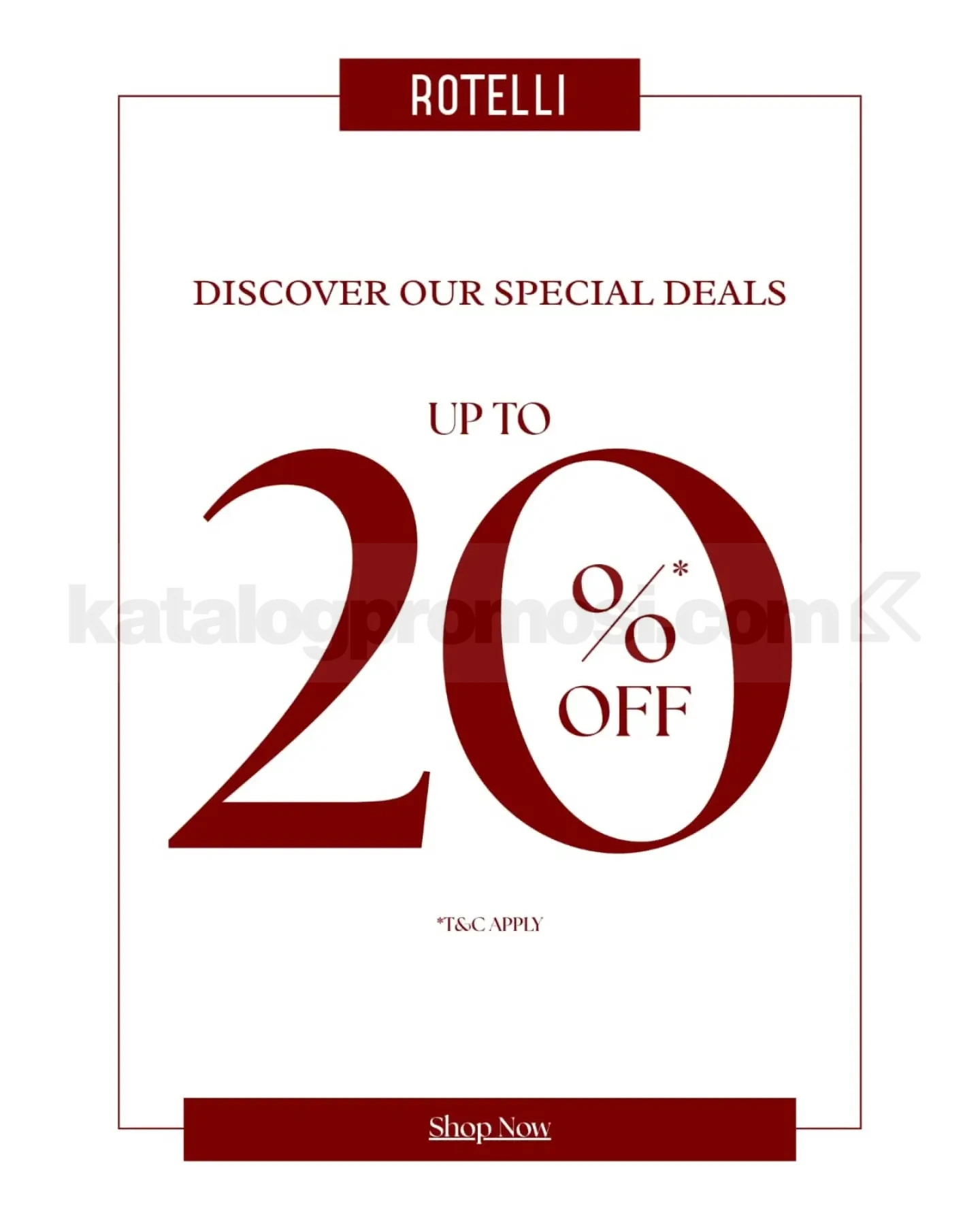 Promo Rotelli Payday: Gaya Premium Makin Hemat Hingga 20%